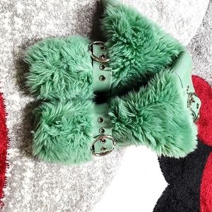 Miumiu faux fur boots
